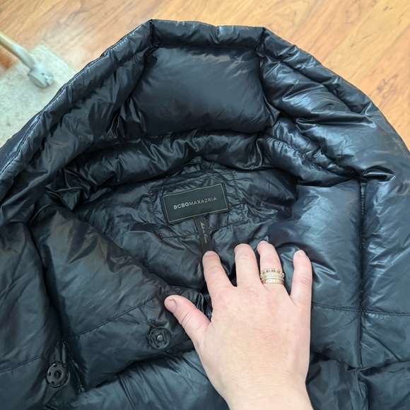 BCBGMAXAZRIA Black Quilted Puffer Jacket Minimalist Quite Luxury Chic Minimalist - Picture 5 of 6